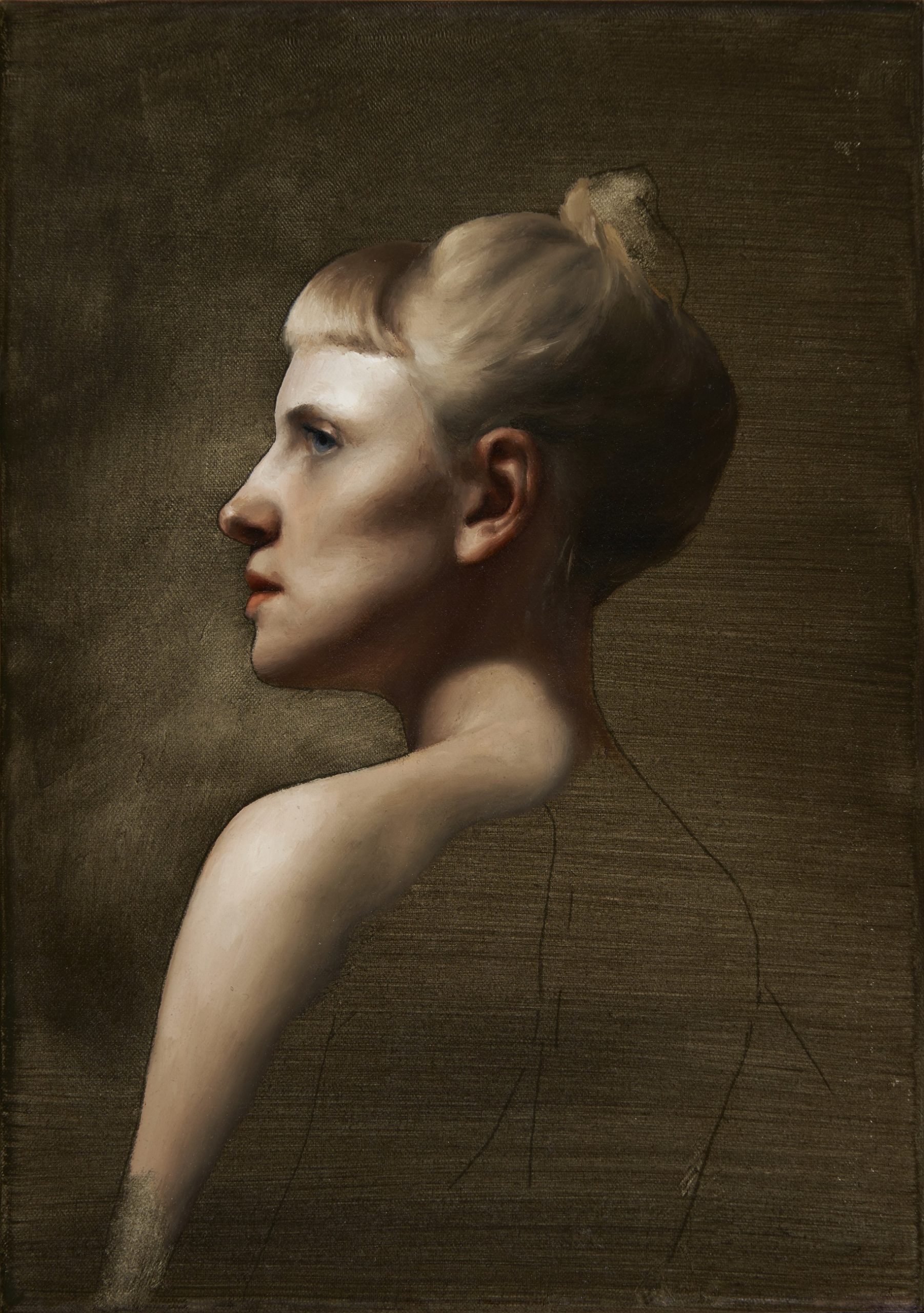 Portrait drawings and paintings - Raluca Neferu, “Amelia,” 19 x 27 cm., oil on linen