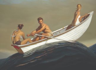 Contemporary realism - Bo Bartlett, "The Promised Land," 2015, oil on linen, 88 x 120 in., private collection