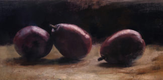 Color harmony - "Three Anjou Pears" by Douglas Fryer