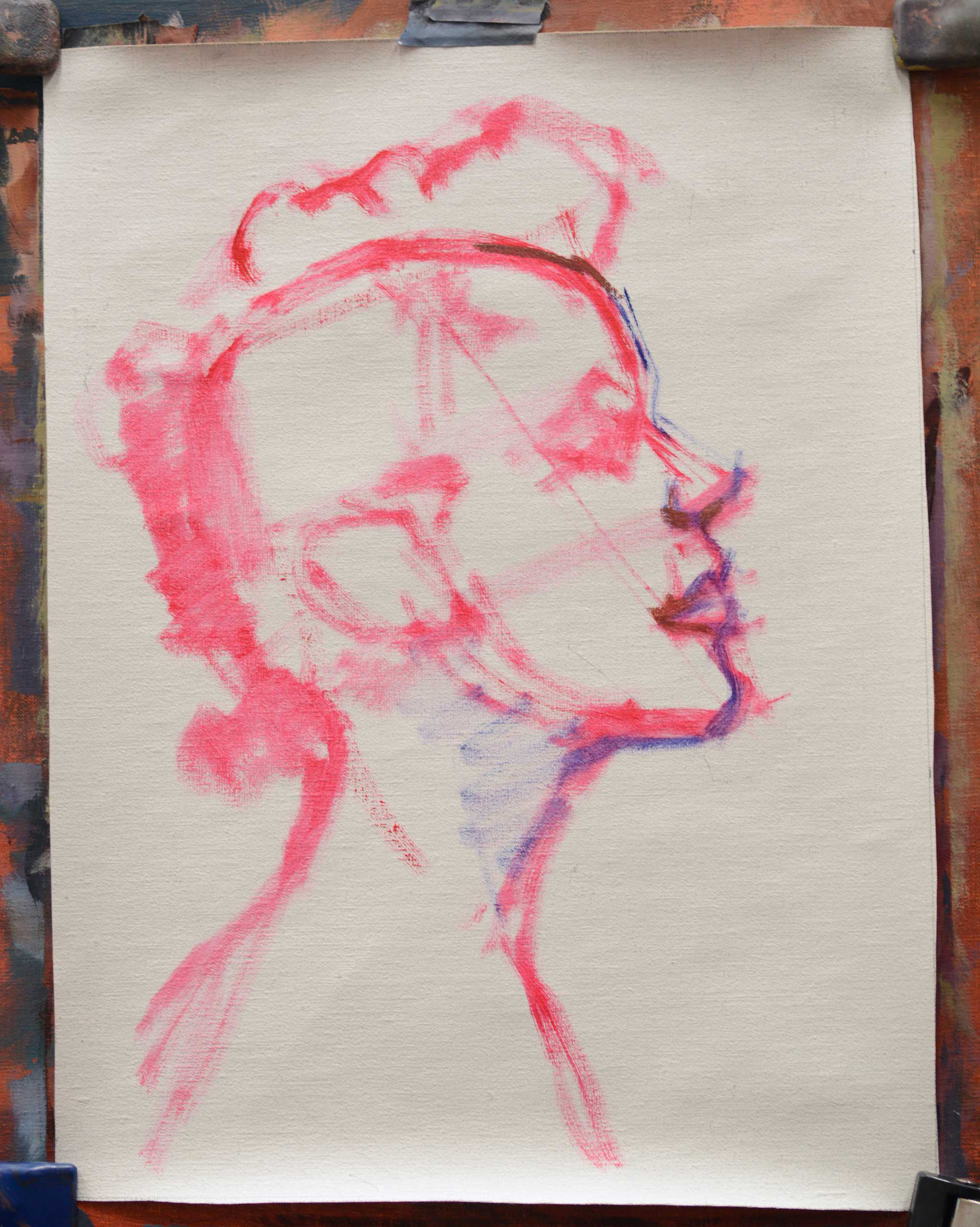 Portrait painting demo