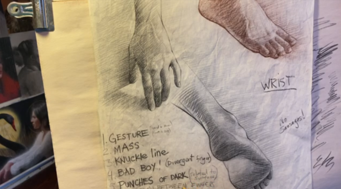 From "How to Draw Hands" with Carol Peebles
