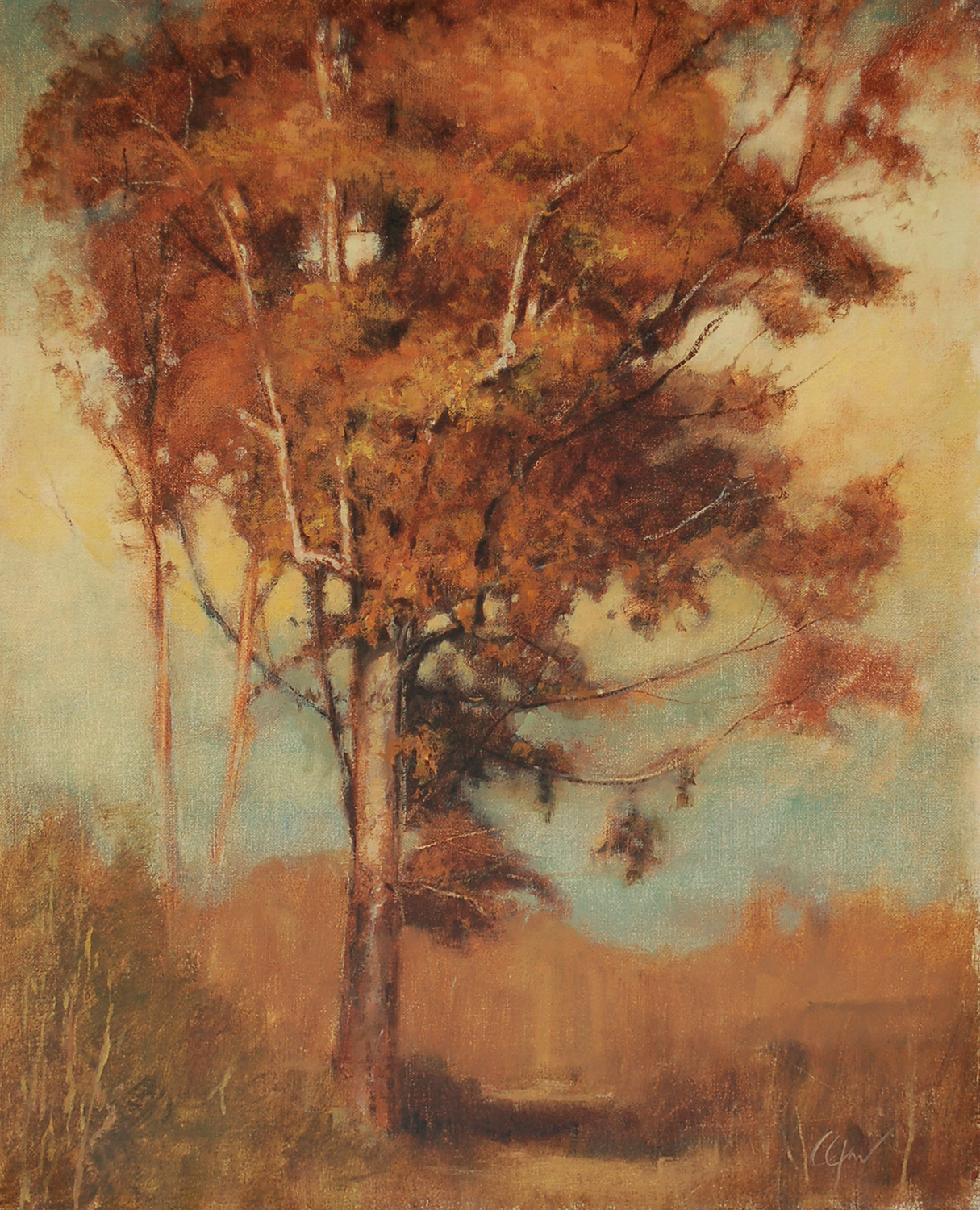 Chris Groves, "Autumn Gesture," 21 x 17 inches, oil on linen