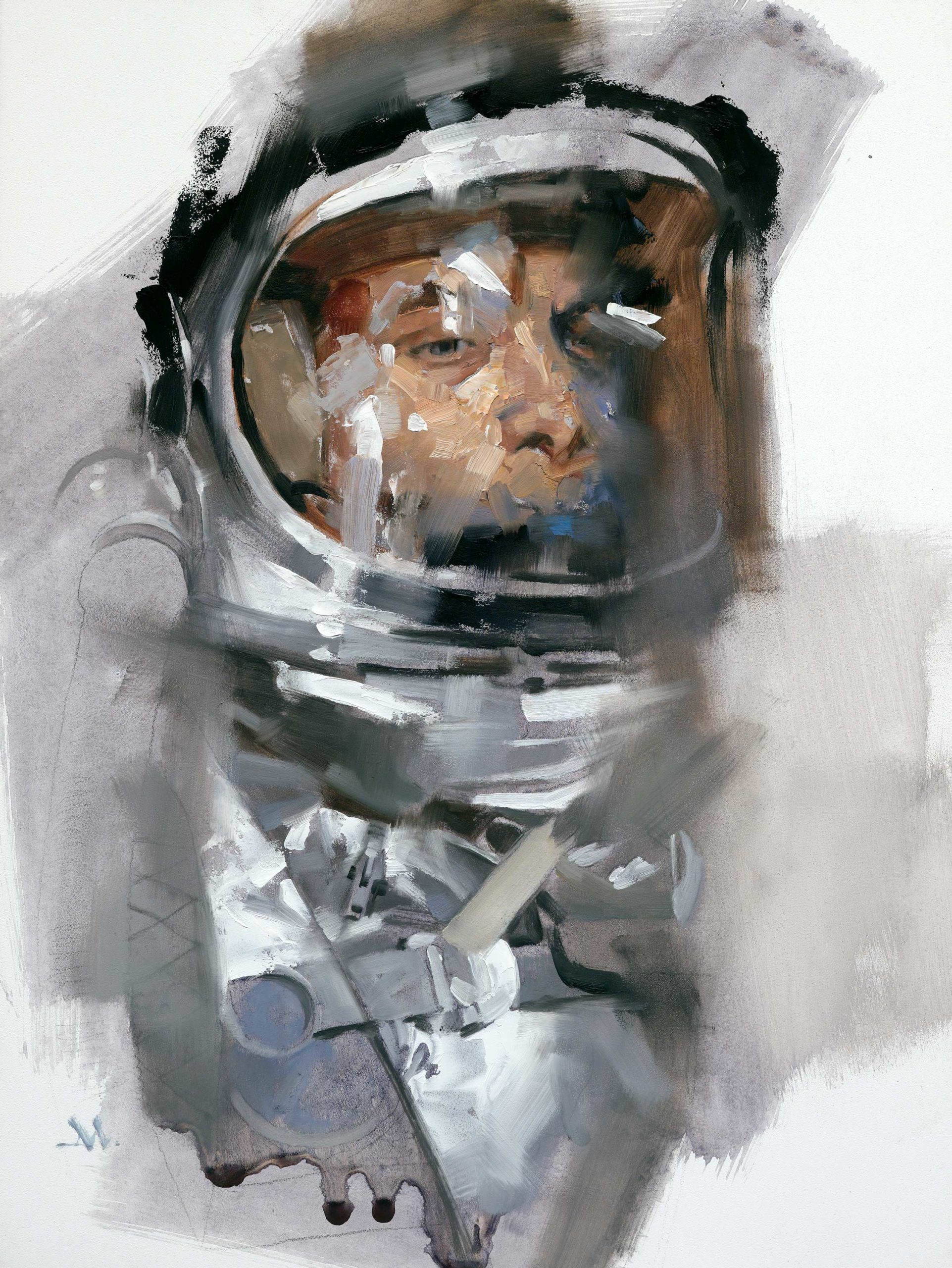 Gregory Manchess, "Astronaut 5," 16 x 12 inches, oil on linen