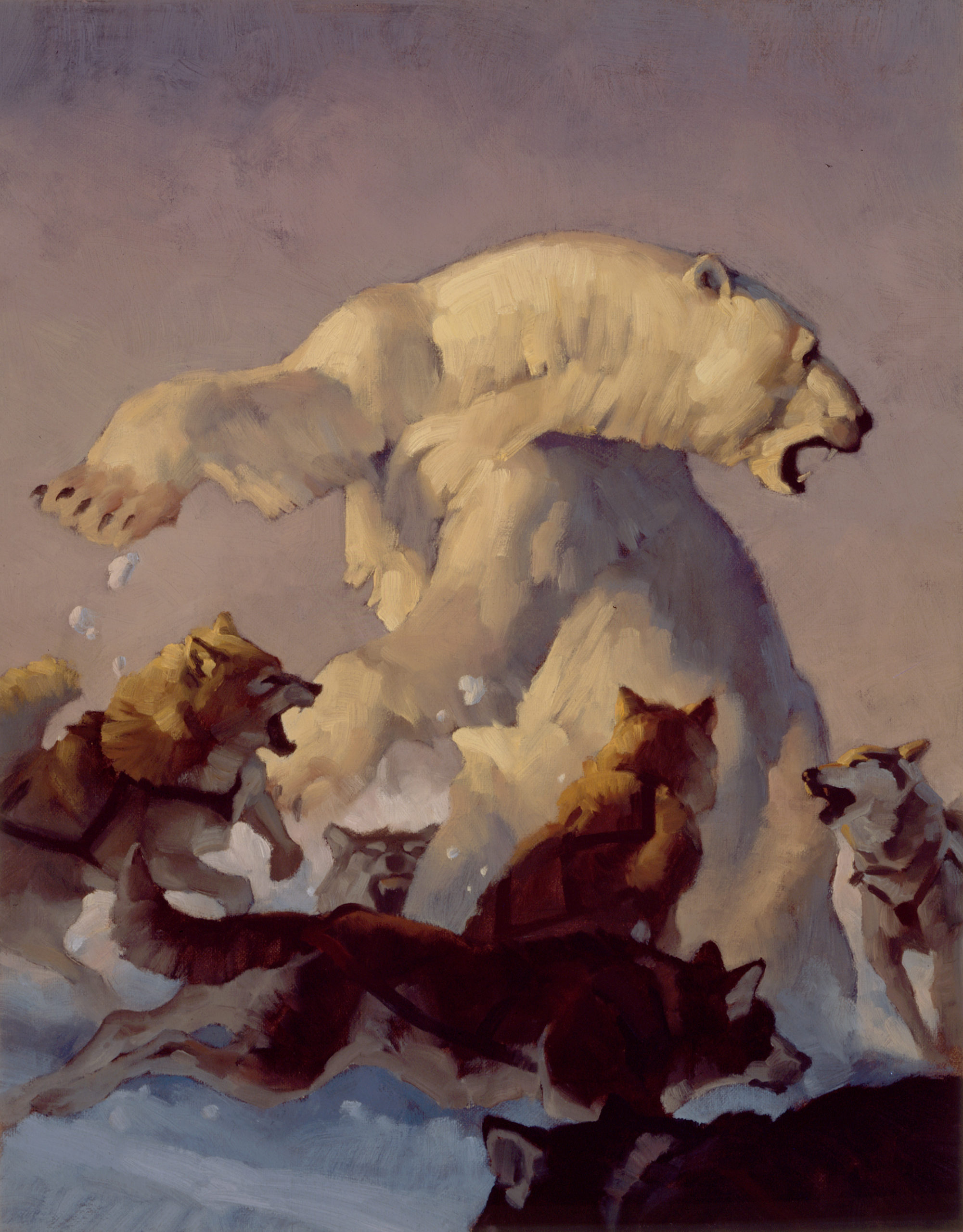 art business - painting of a polar bear