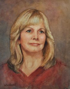watercolor portrait of a woman