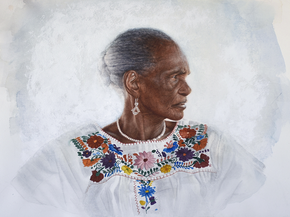 Patricia Guzmán, “Simone,” from Roots series, watercolor on paper, 50 x 70 cm