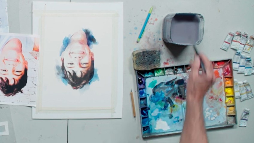 turn a portrait painting upside down