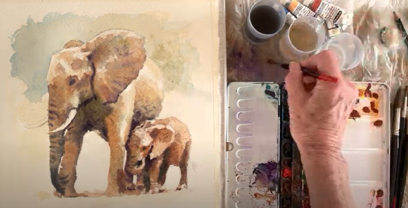 From Hazel Soan’s session of Watercolor Live