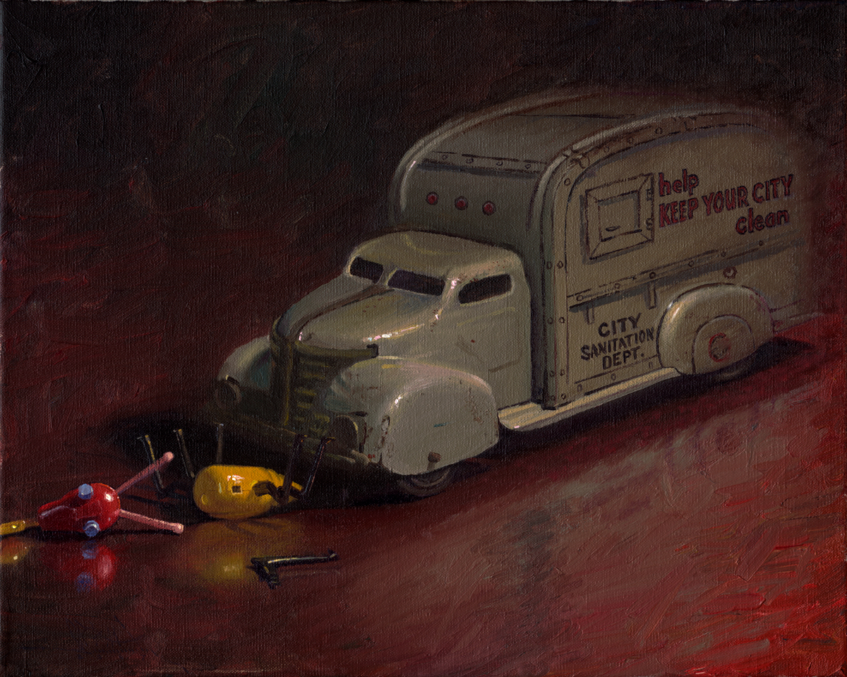 Painting of toys - narrative art