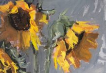 I Believe in Beauty Josh Clare, "Partly Sunny," 10 x 8 inches, oil on linen