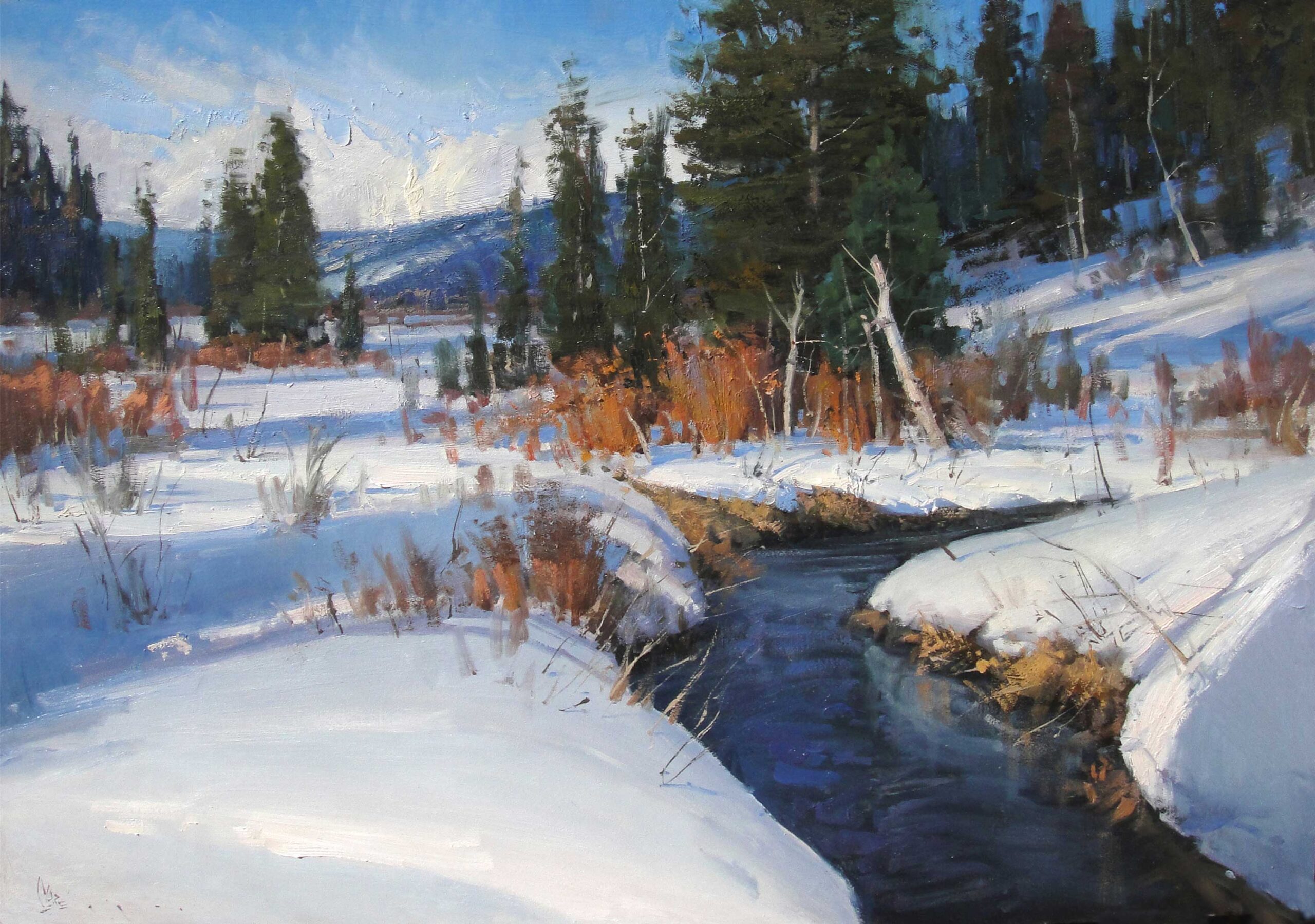 Josh Clare, "Teton Pass," 30 x 40 inches, oil on linen