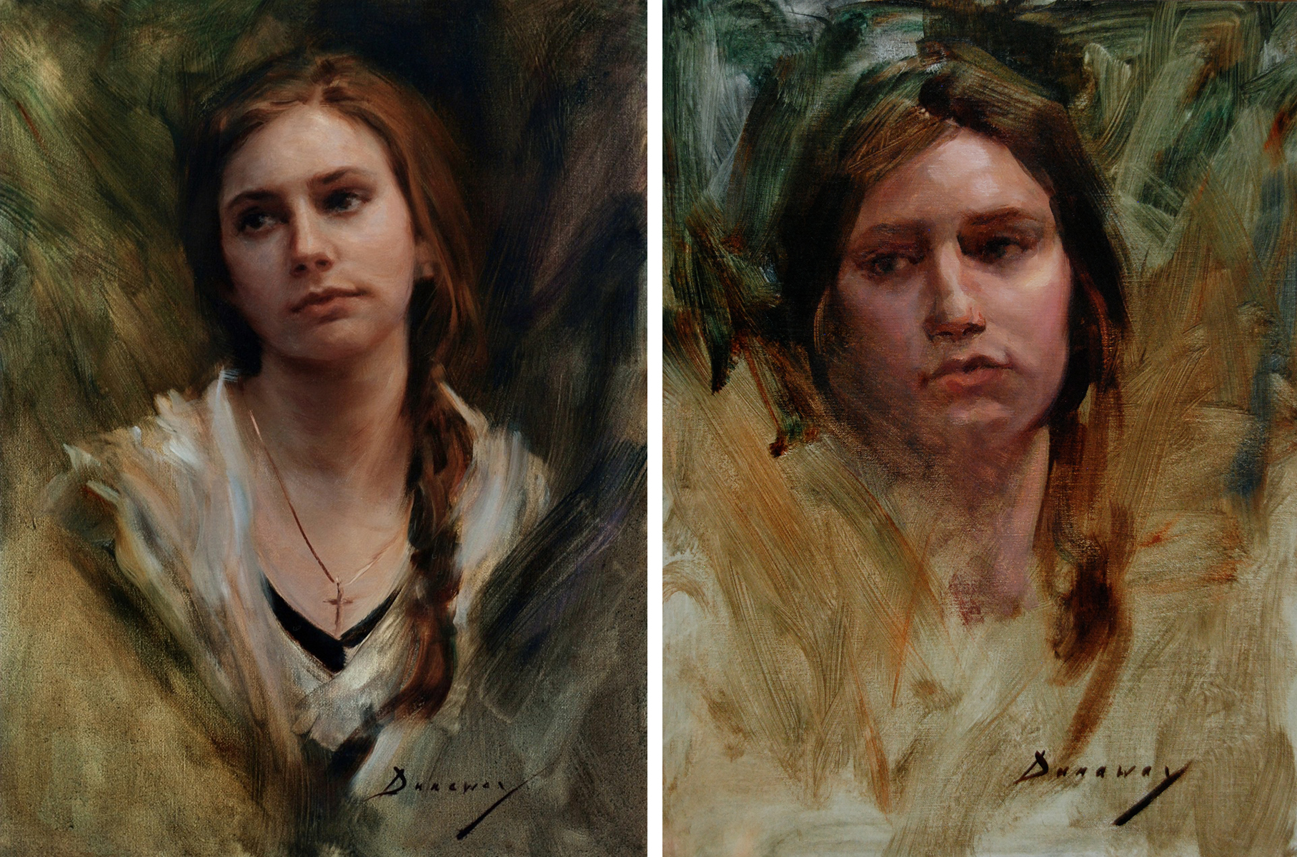 contemporary realism portrait painting and color study