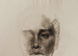 A charcoal life study by Michelle Dunaway