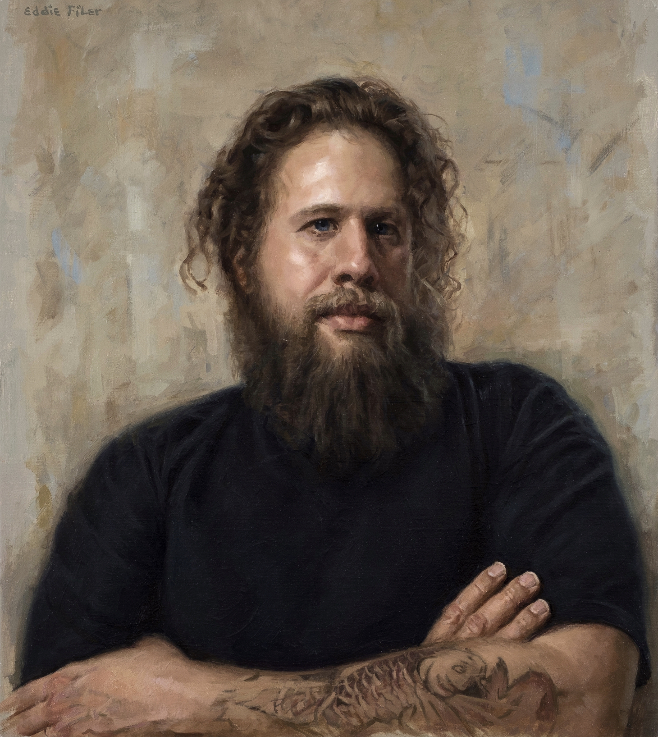 Portrait painting of a man by Eddie Filer