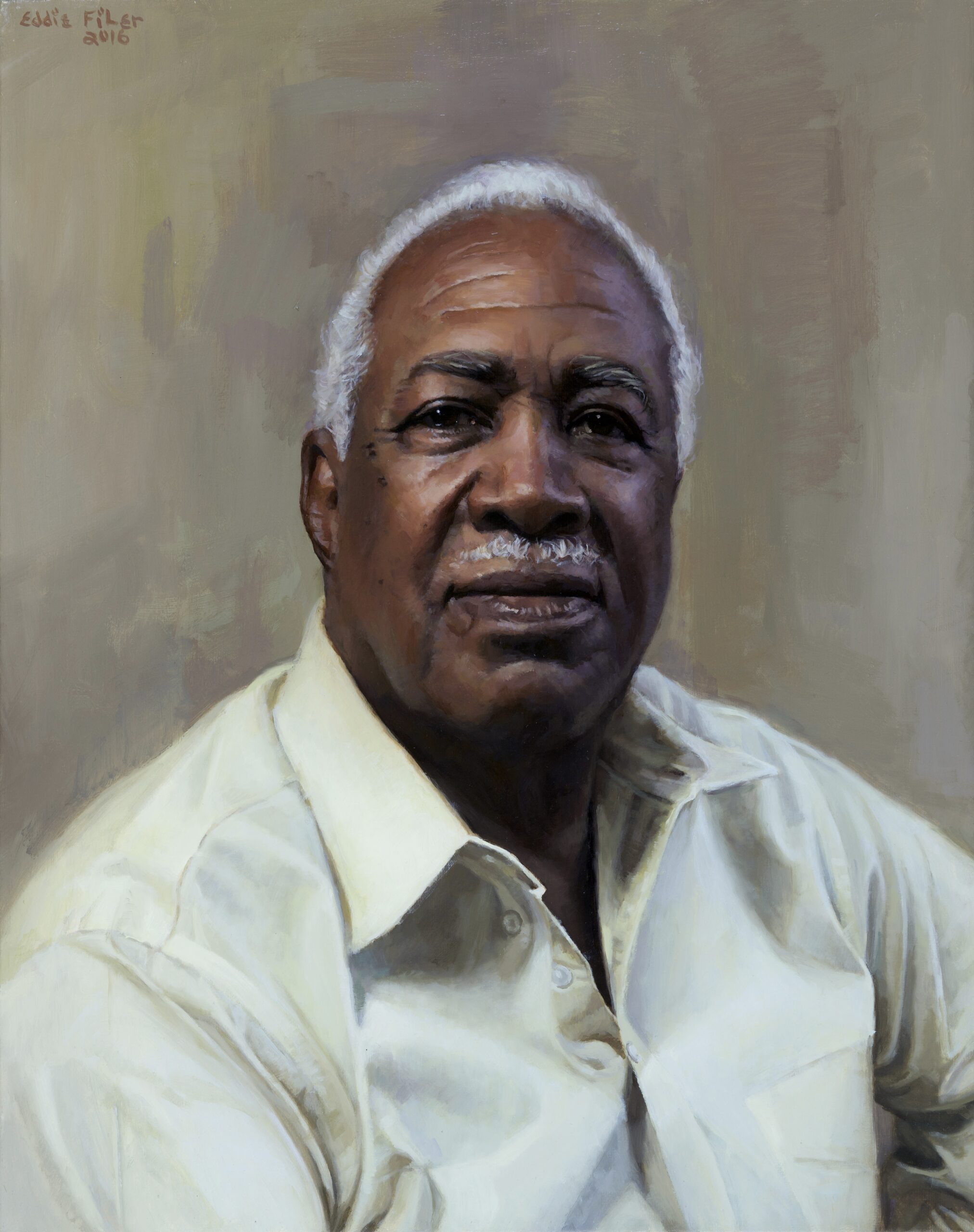 Portrait painting of a man by Eddie Filer