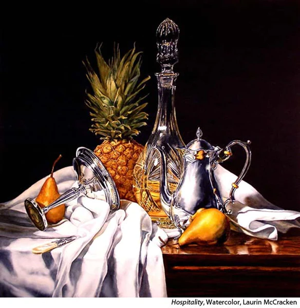 watercolor realism still life painting