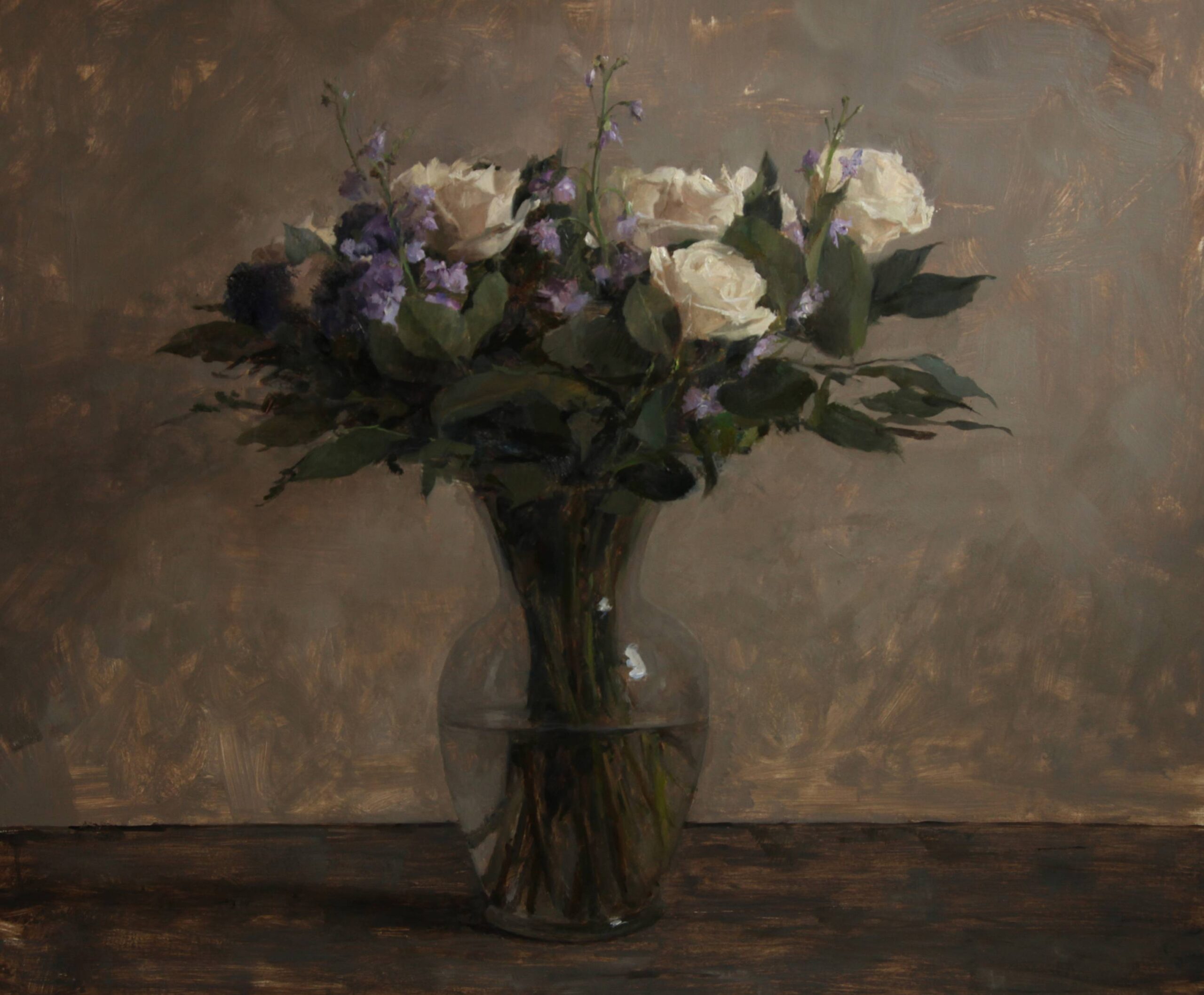 Michael Klein, "Bouquet," oil on paper, 21 x 25 in.