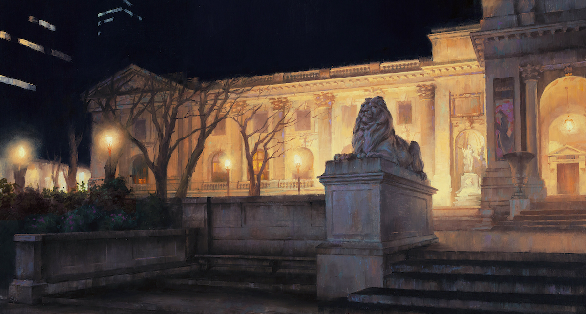 Painting of the New York Public Library