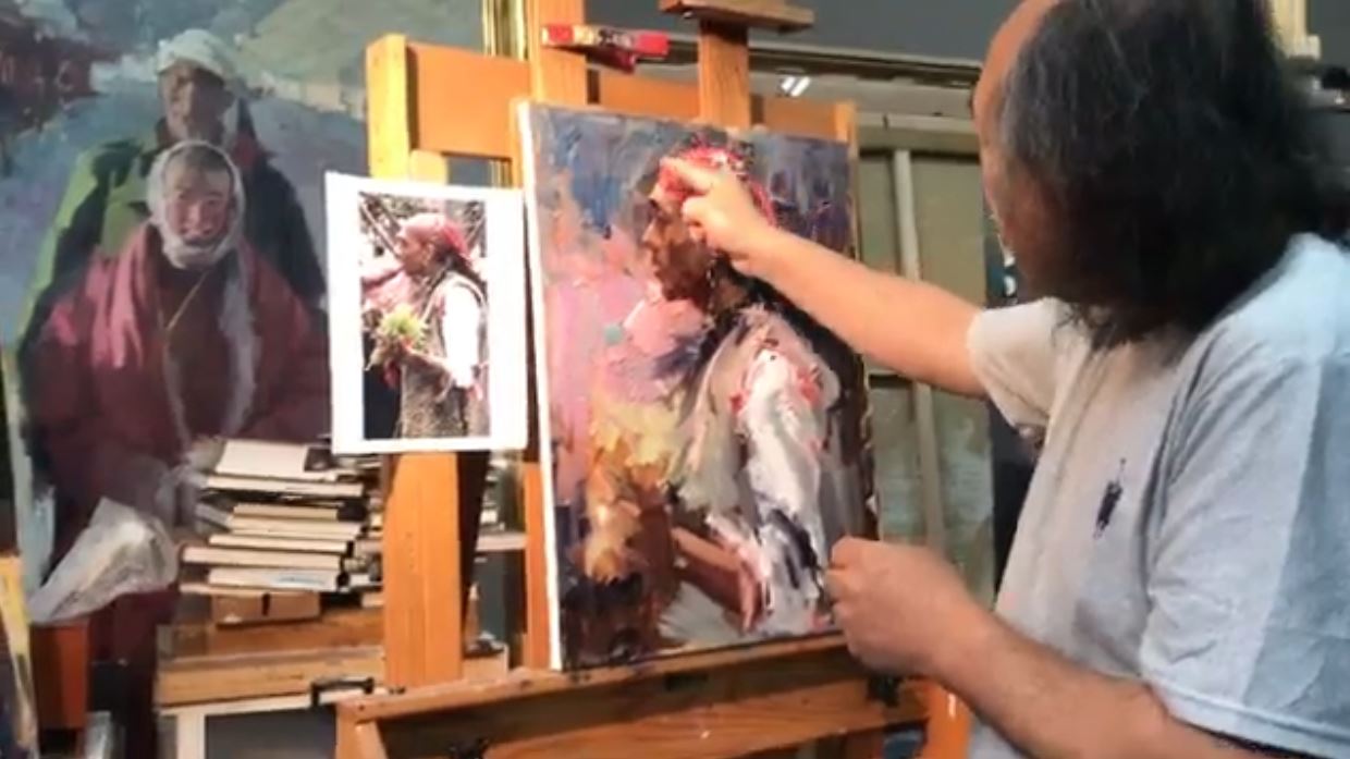 Jove Wang demonstrating a portrait at Realism Live