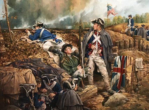 Historical art - "The Parting Shot at Yorktown" by Todd Price