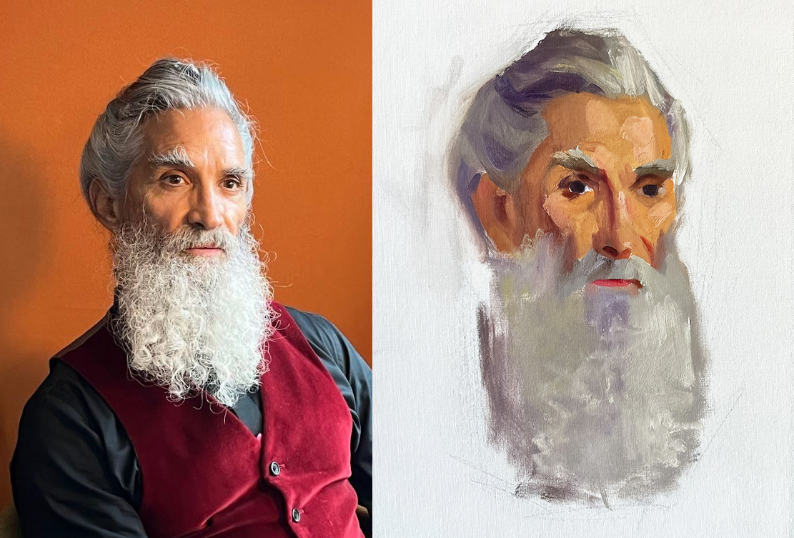 Luis Alvarez Roure's model and portrait painting demo