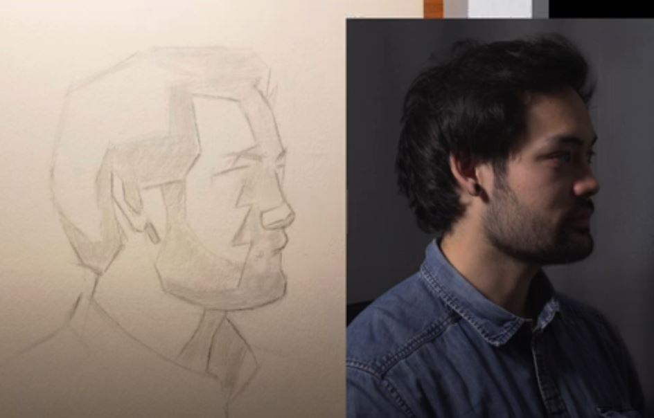 From Stephen Bauman's block-in drawing demo for beginners