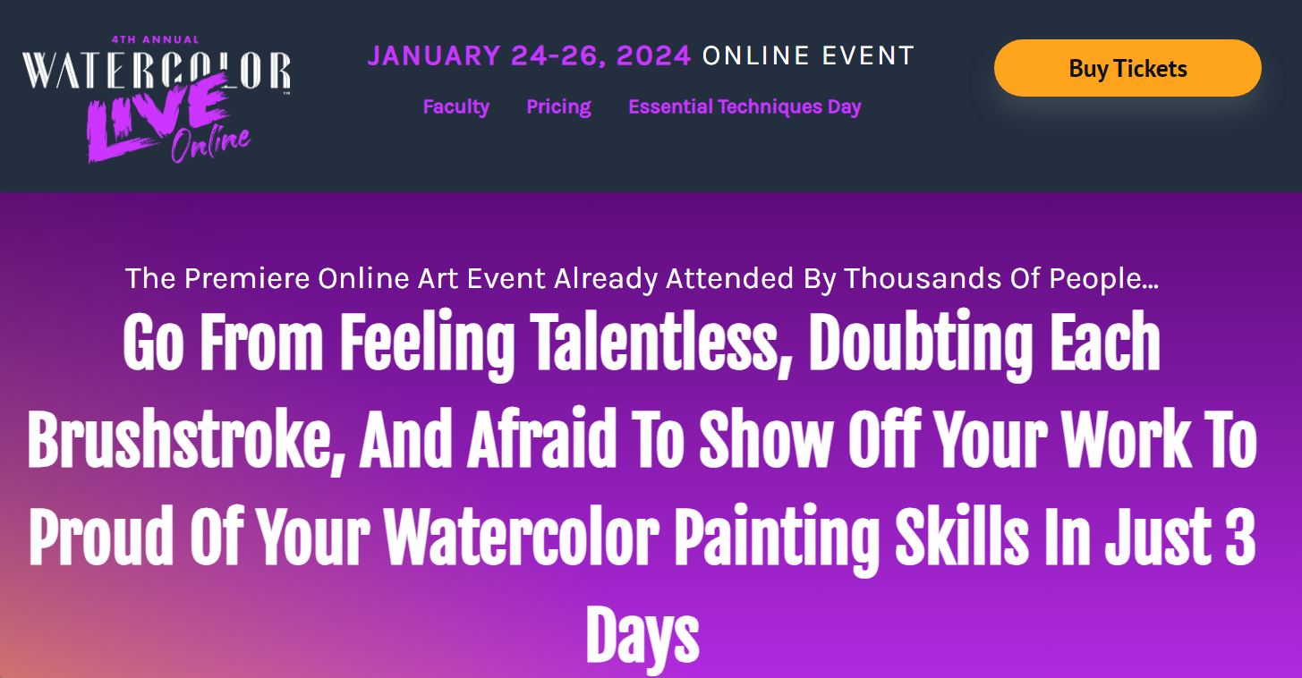 Watercolor Live is a can’t-miss virtual art conference