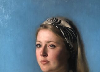 Advice for Artists - realism Portrait painting - "Marie in Black and Teal" by Cornelia Hernes
