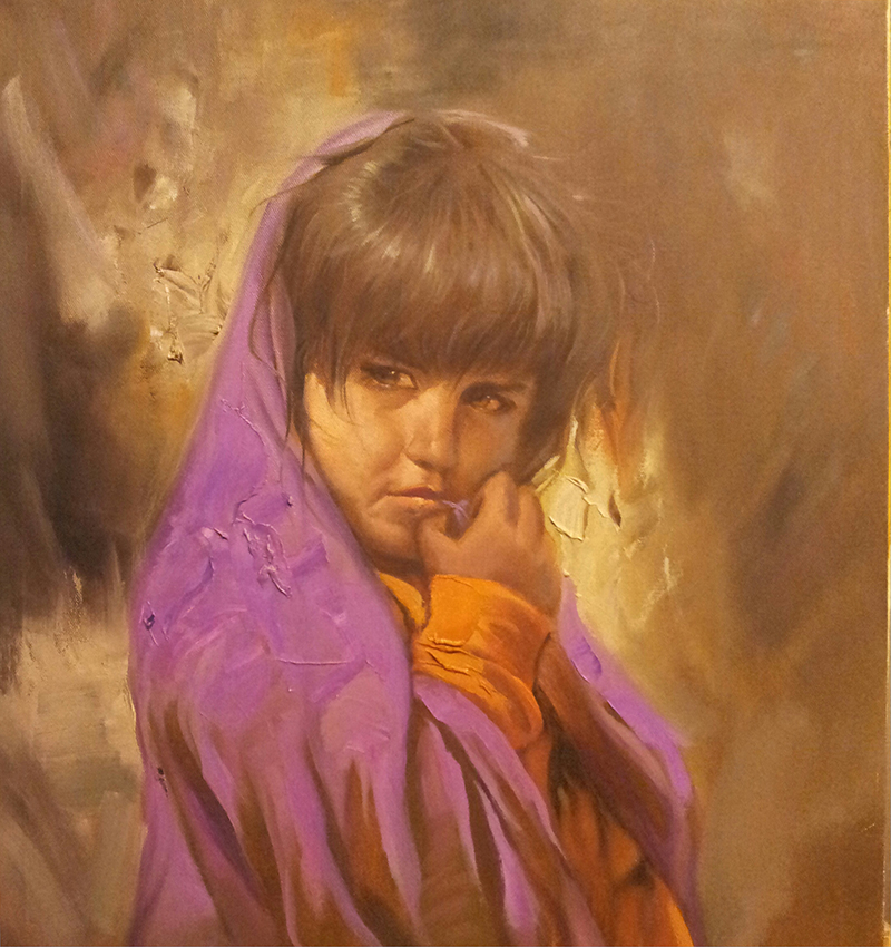 Portrait painting by Ali Ghasson