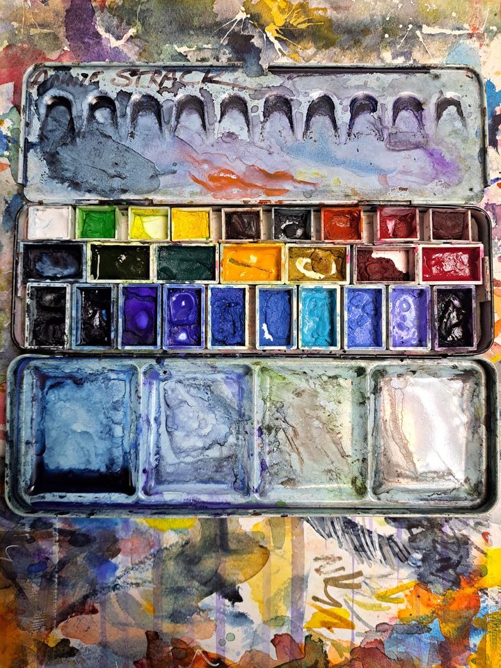 watercolor painting palette