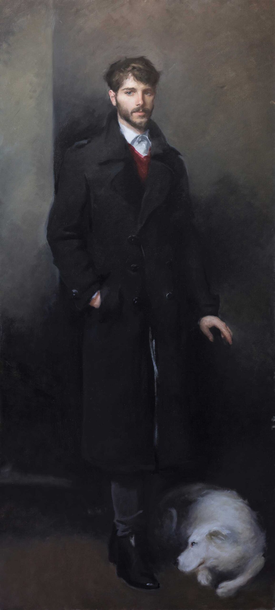 Tom Richards, "CdM, Sprezzatura," 2015, oil on canvas, 88 x 40 in., available through the artist