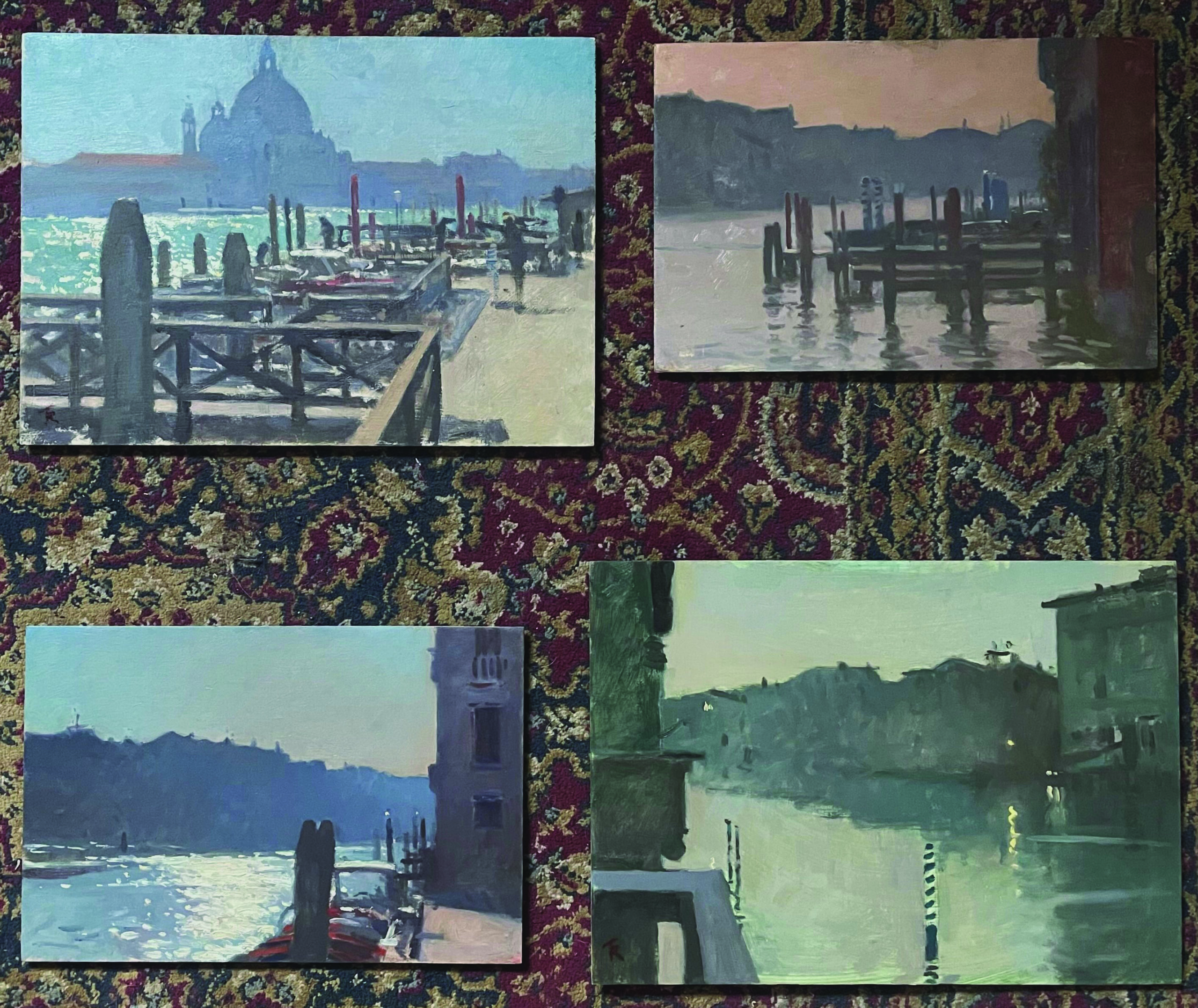 Four of Tom Richards’s Venetian paintings
