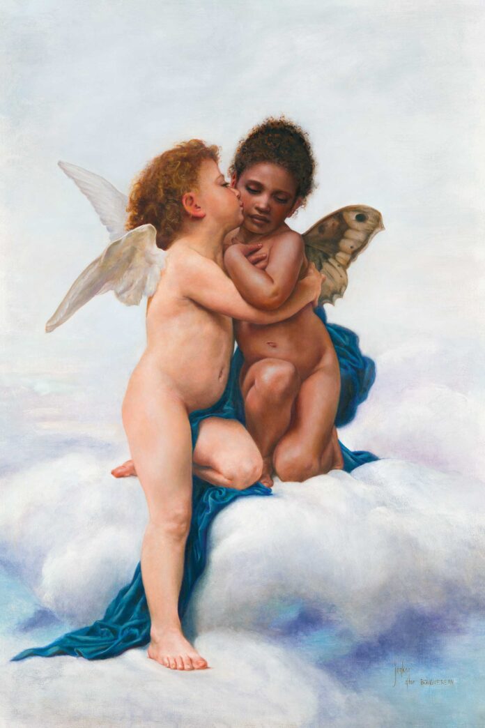 Contemporary realism painting of angels - Julianne Jonker, 