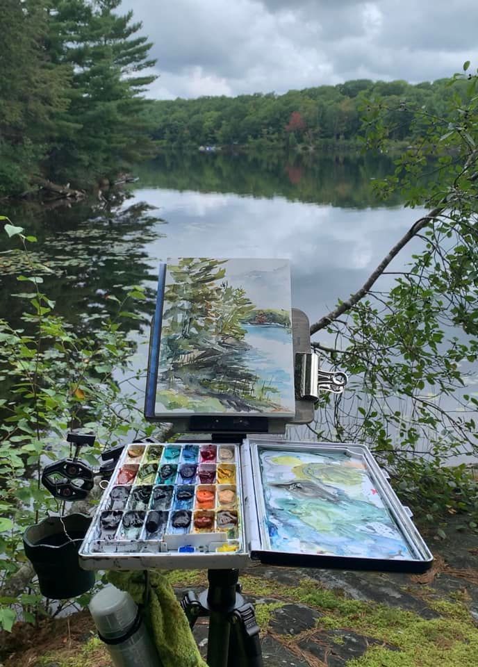Painting outdoors - palettes for artists