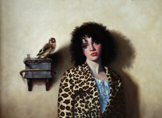 Realistic Portraits - Vicki Sullivan, "Walk on the Wild Side," 2022, oil on linen, 93 x 79 cm