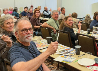 From one of the dozens of art workshops that take place at the annual Plein Air Convention & Expo