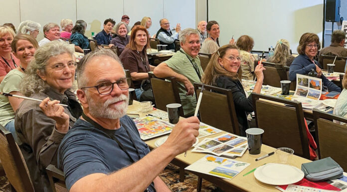 From one of the dozens of art workshops that take place at the annual Plein Air Convention & Expo