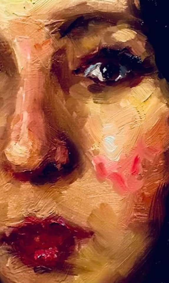 detail painting of eyes