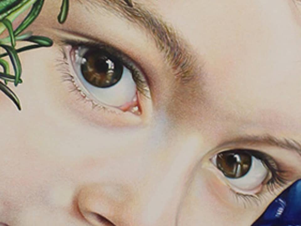 realistic painting of eyes