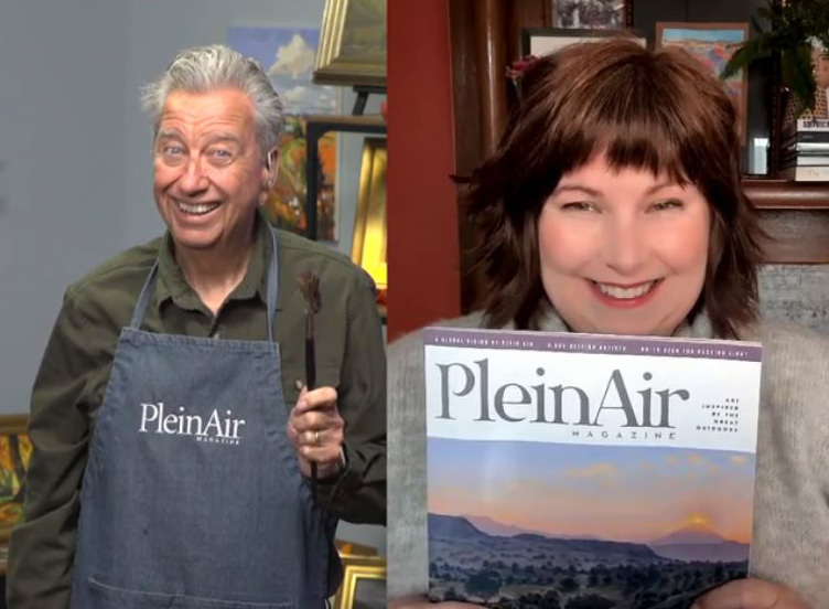 Our Plein Air Live hosts, CEO & Publisher Eric Rhoads and PleinAir Magazine Editor-in-Chief Kelly Kane
