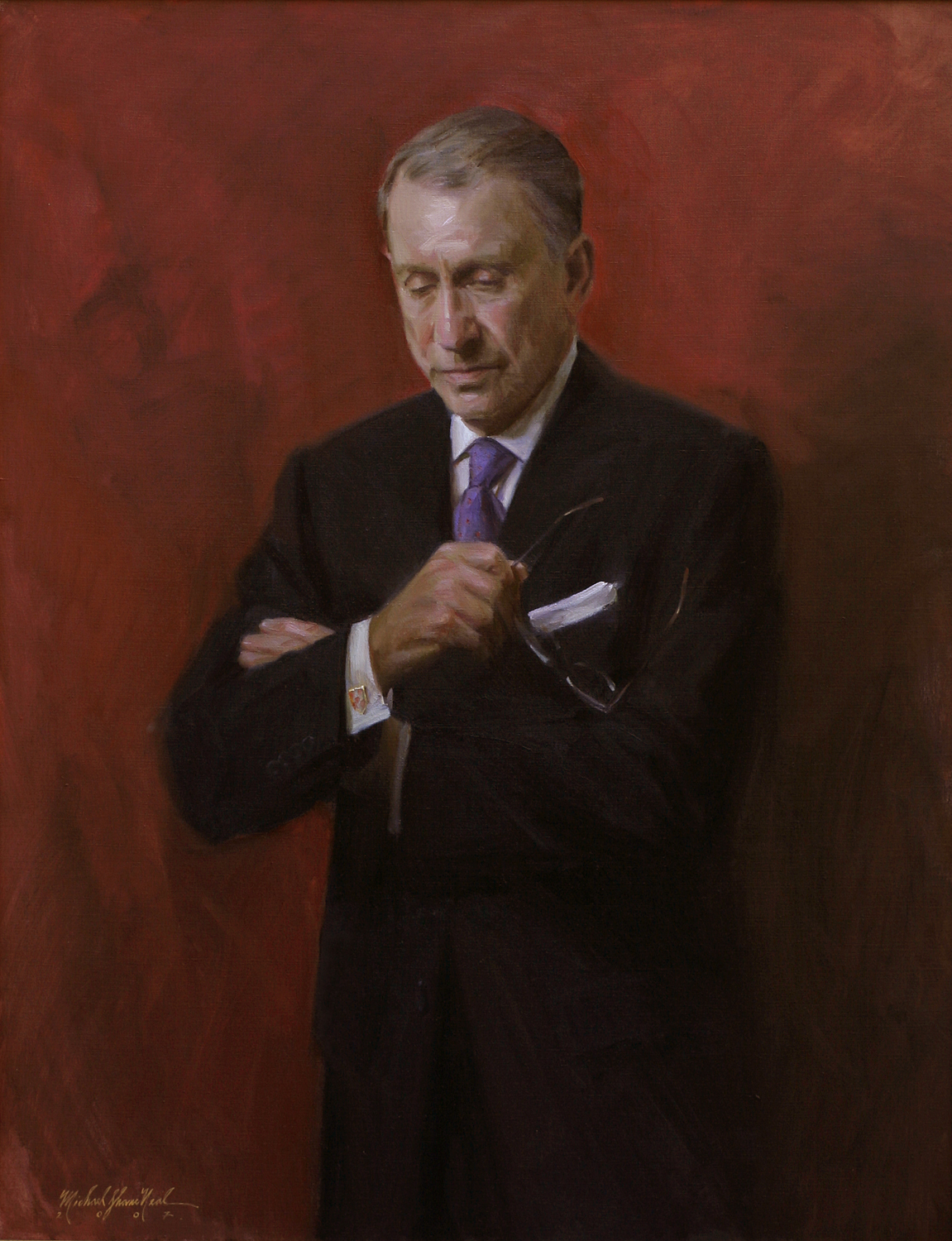 U.S. Senator Arlen Specter, Yale Law School, New Haven, CT, 34" x 52", oil on canvas, by Michael Shane Neal