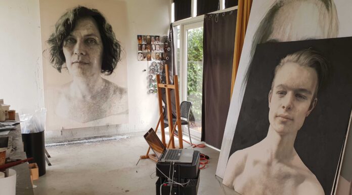 View of Annemarie Busschers’s art studio near Groningen