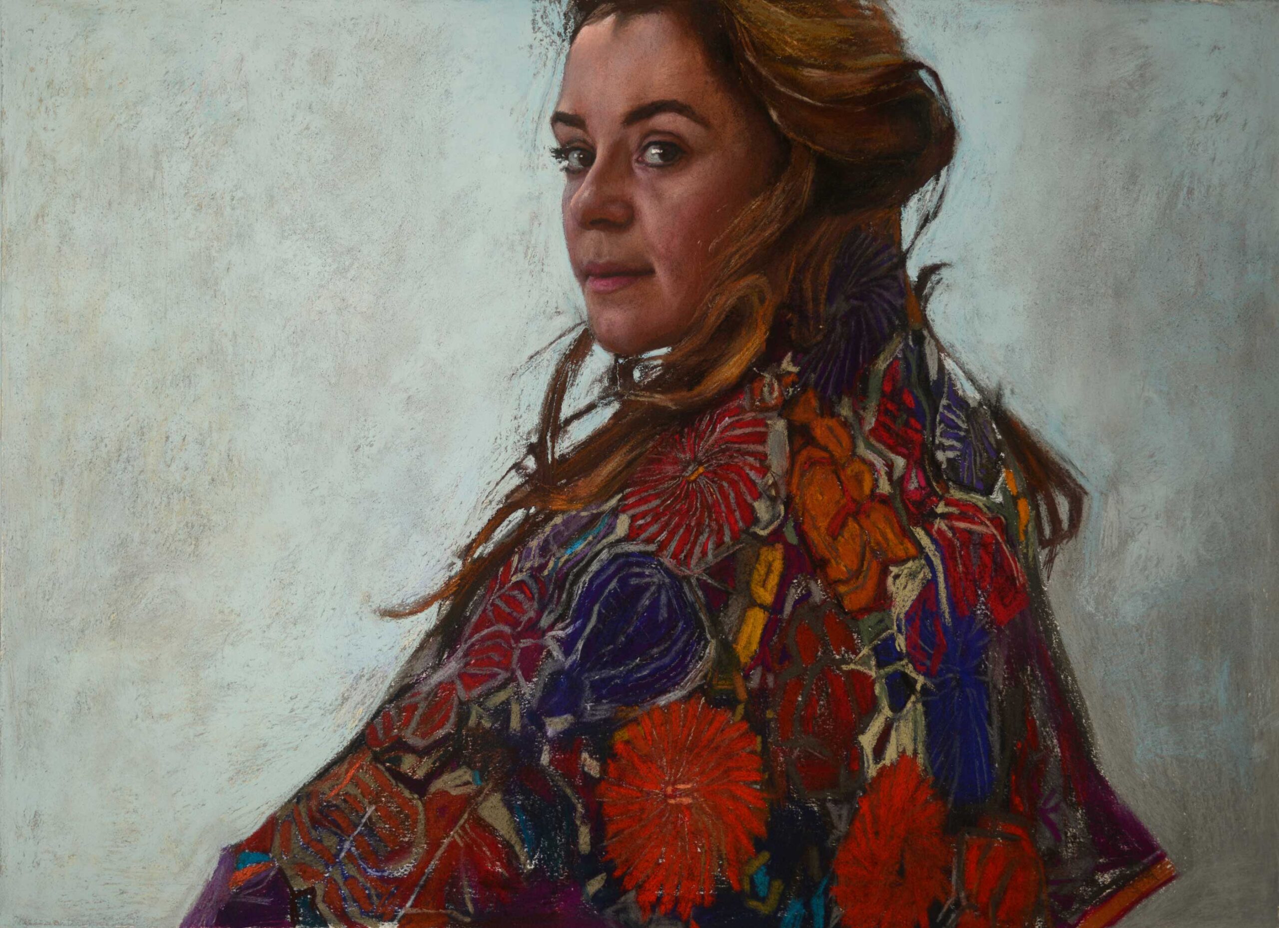 Daud Akhriev, "Laura Series, Glance," pastel painting