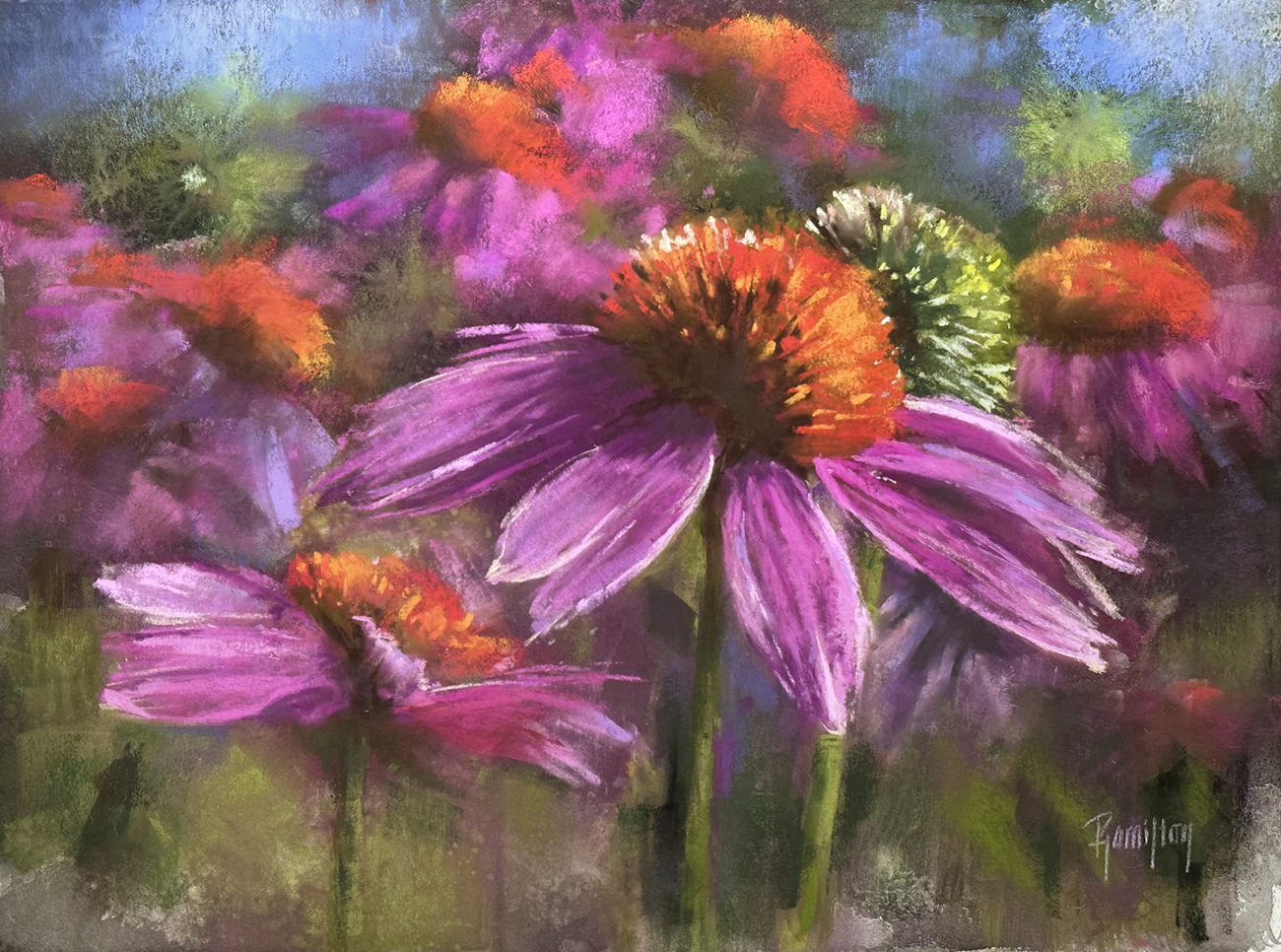 Pastel paintings - Pamela Hamilton, "Beauty Becomes Me,” pastel on paper, 12 x 16 in.