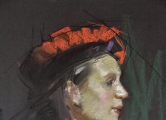 Pastel portrait painting by Robert Lemler