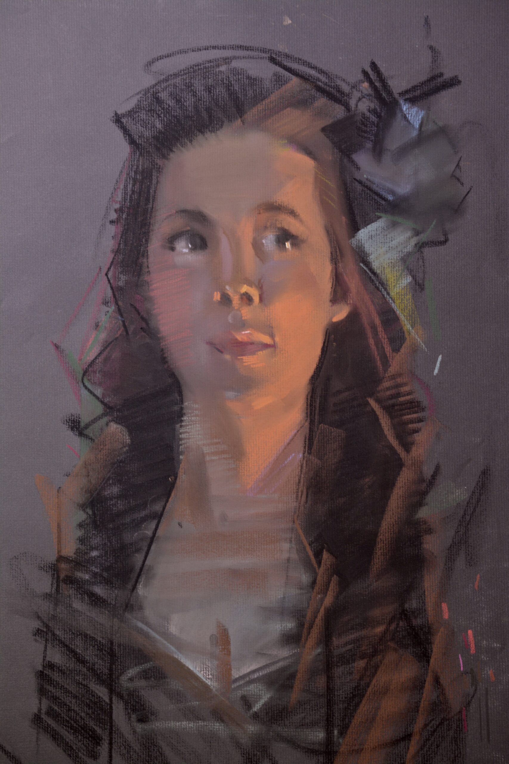 Pastel portrait painting by Robert Lemler