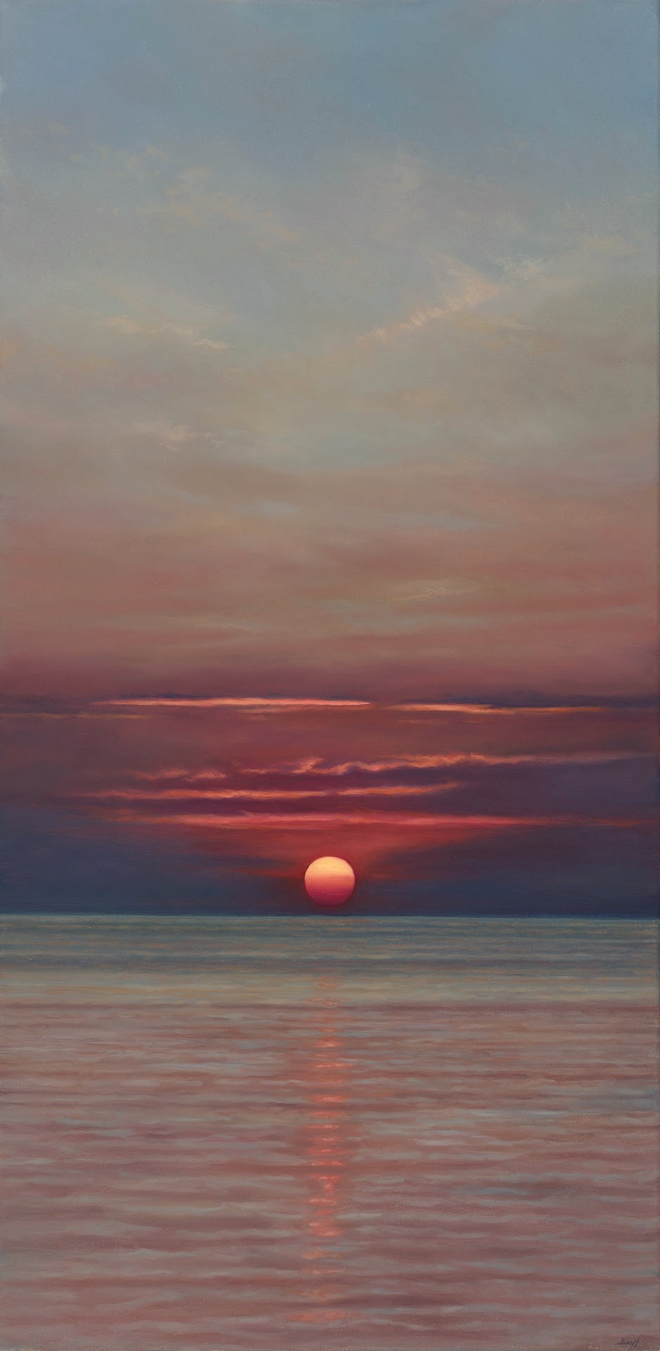 Edward Duff, "Fire on the Horizon," 36 x 18 in., oil on canvas, 2024