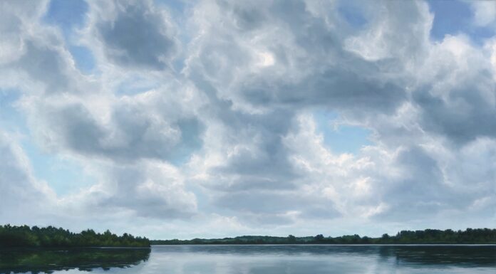 Edward Duff, "Cloud Lake," 36 x 48 in., oil on canvas, 2024