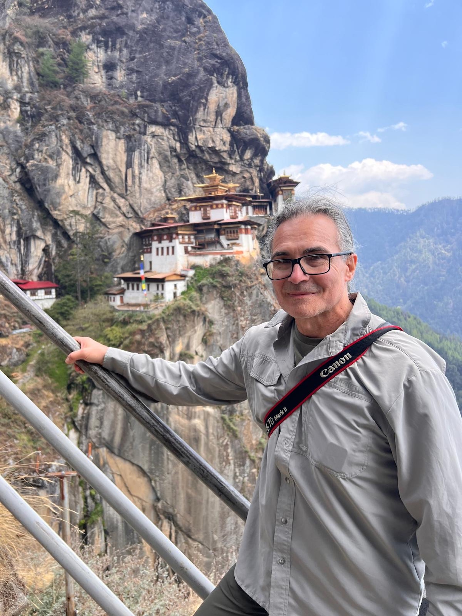 John Banovich appreciating the incredible landscape of Bhutan