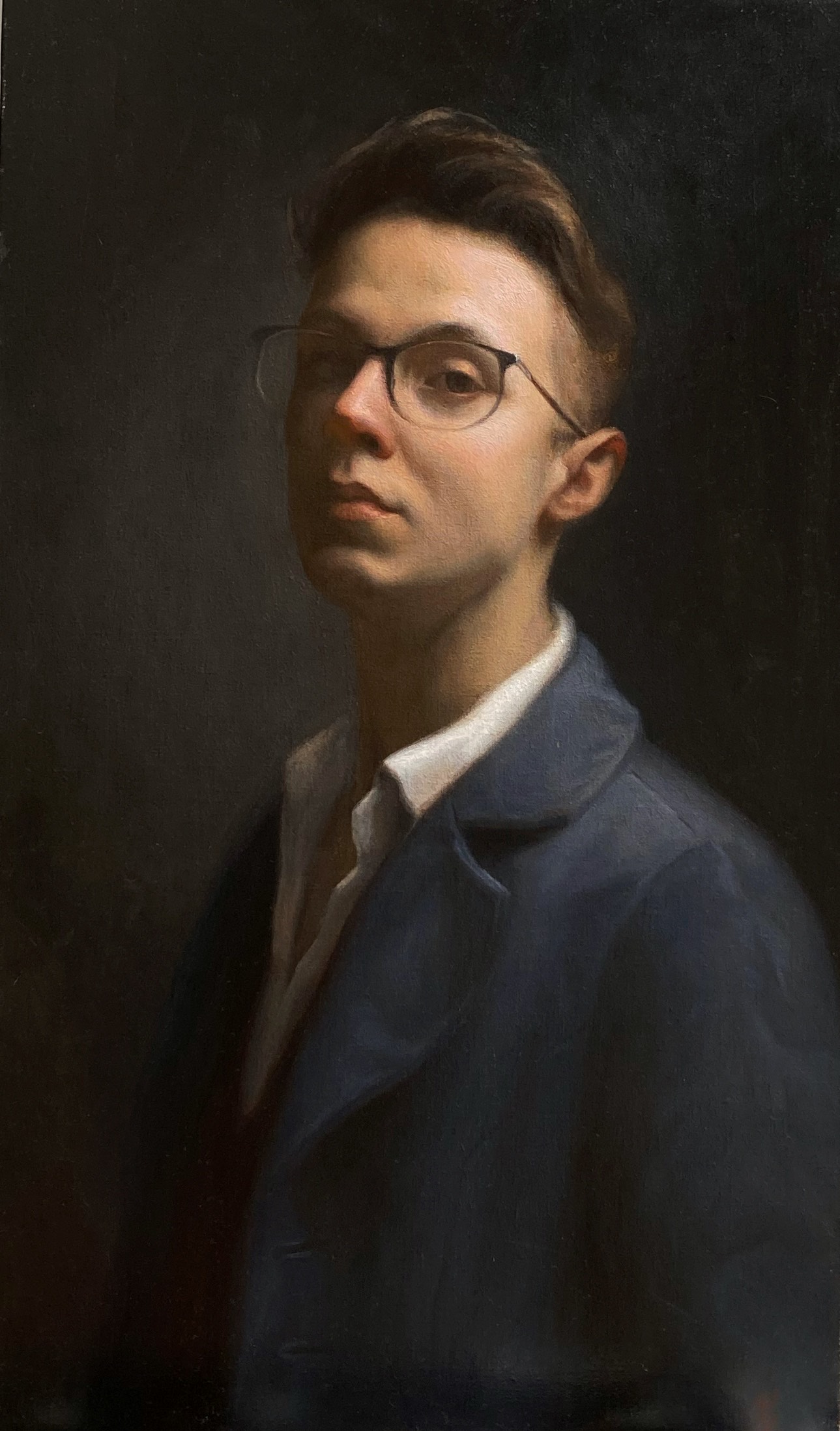 Nils Hadamovsky, Portrait painting, Oil on canvas, 60 x 45 cm